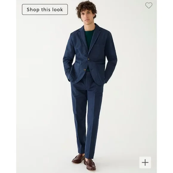 NWT J. Crew Garment-Dyed Cotton-Linen Blend Chino Suit Jacket - Picture 3 of 14